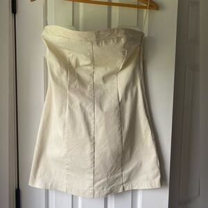 LA Hearts Cream Strapless Cotton Dress Size M
